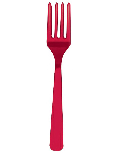 20 Fourchettes rouges