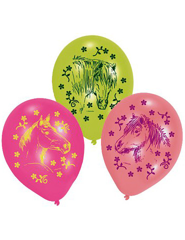 6 Ballons chevaux