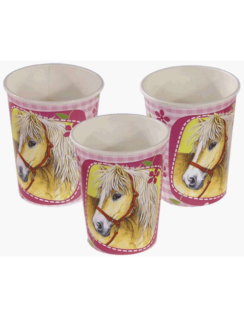 Gobelets Charmant chevaux en carton 250 ml
