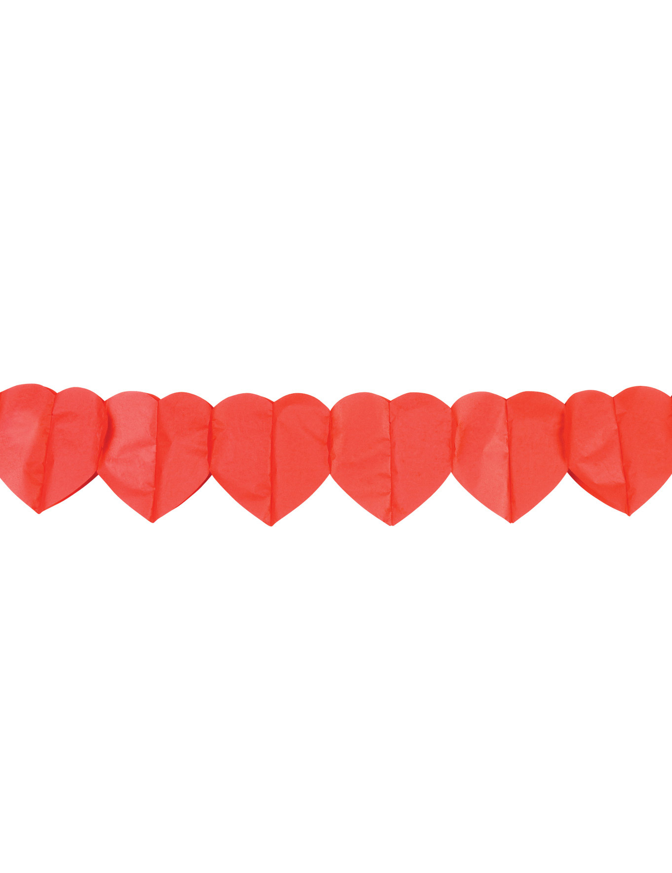 Guirlande papier coeurs rouges 4 m