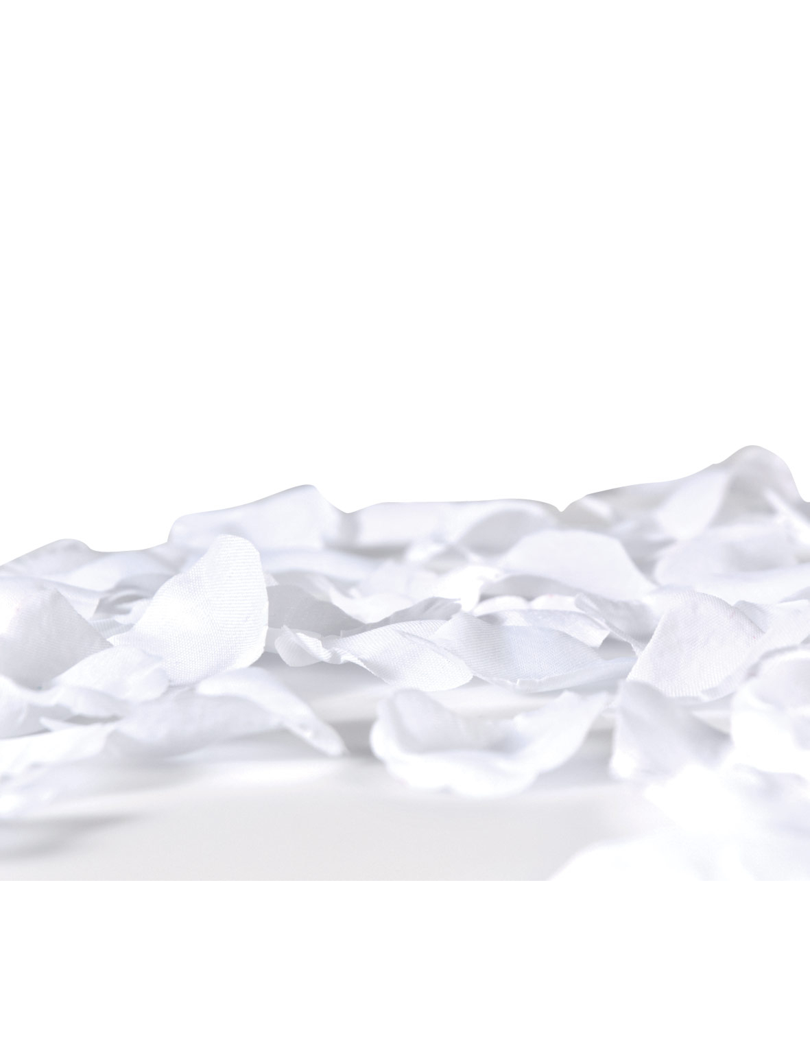 144 Pétales en tissu blanc