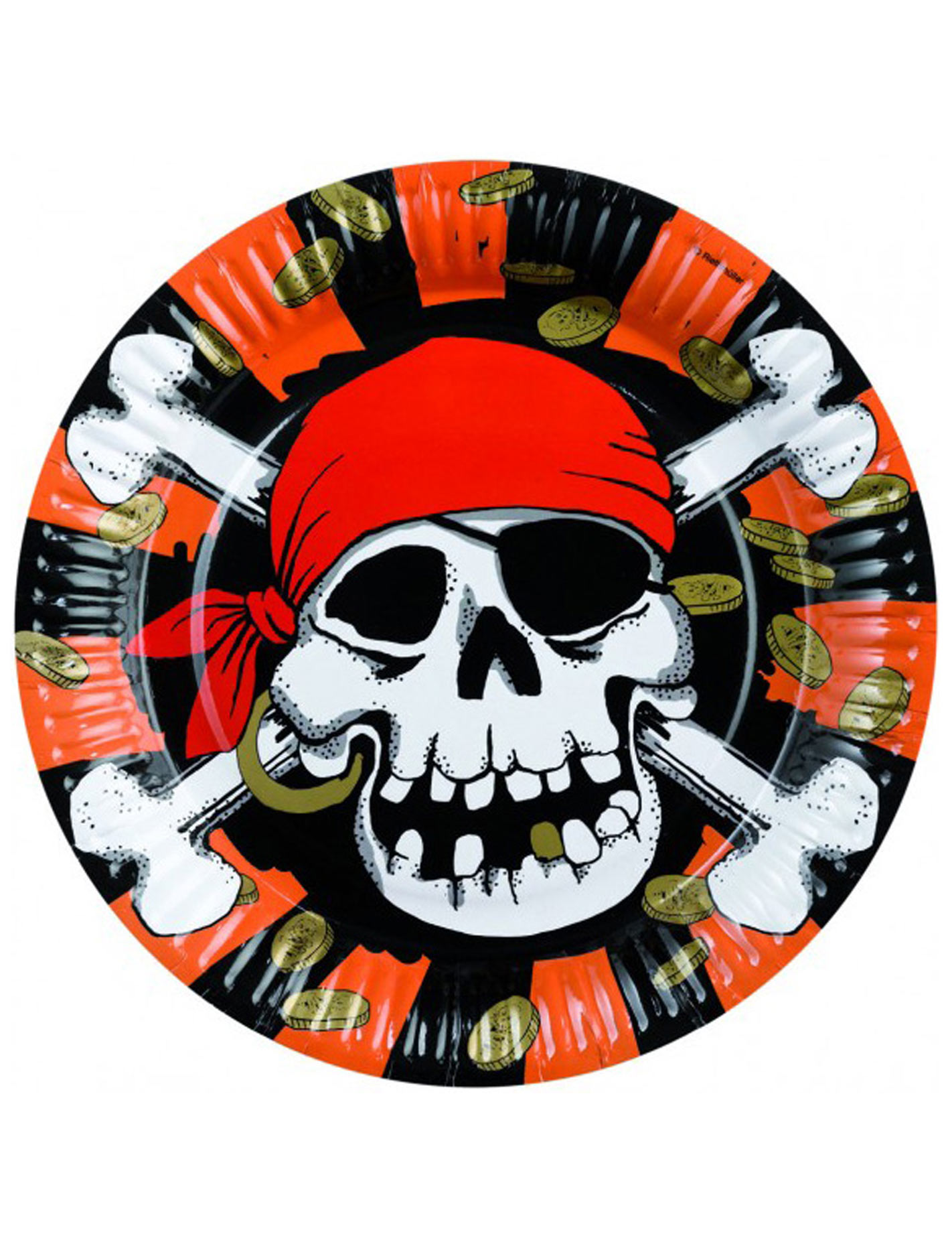 8 Assiettes Pirate