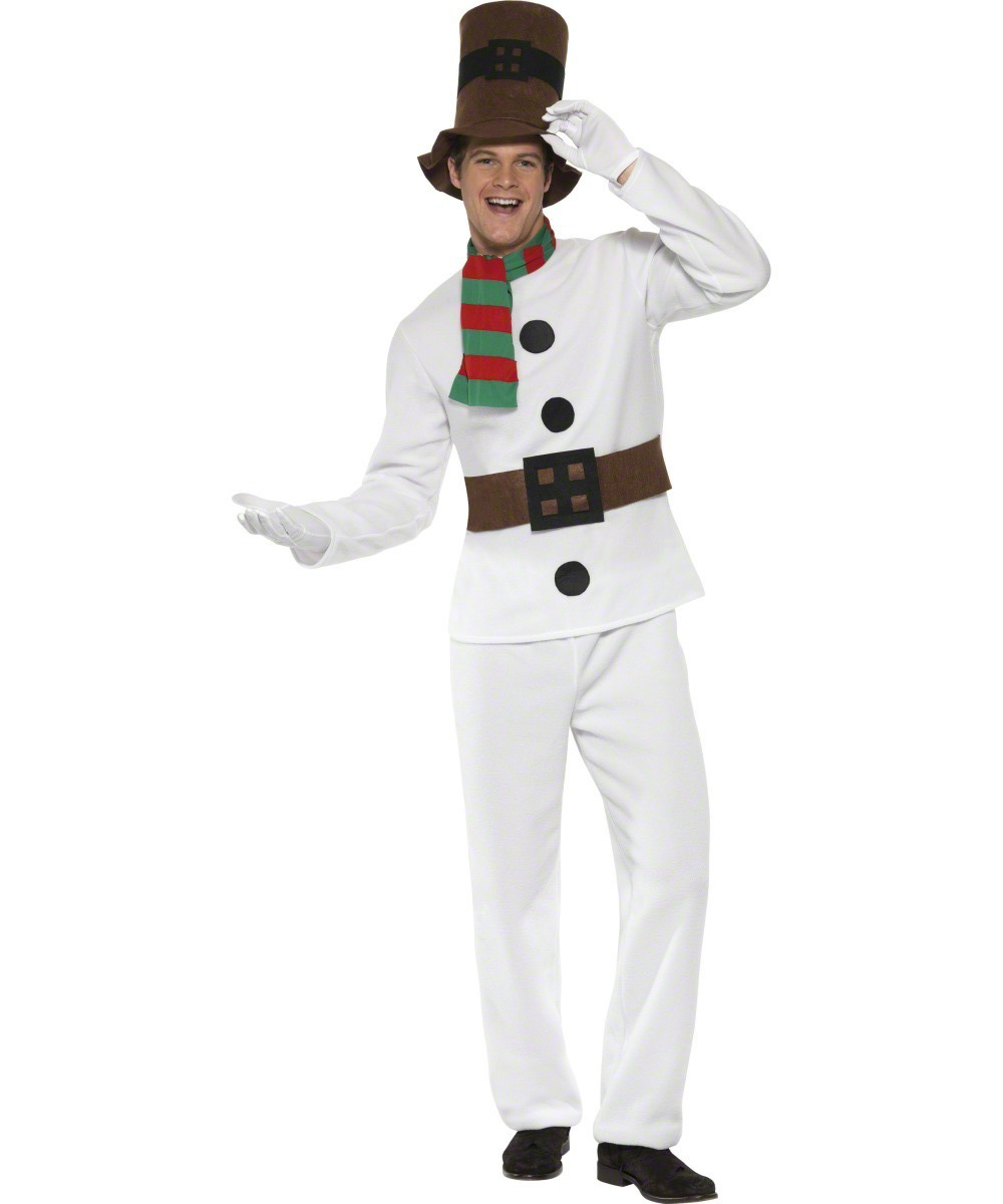 Déguisement bonhomme de neige blanc adulte