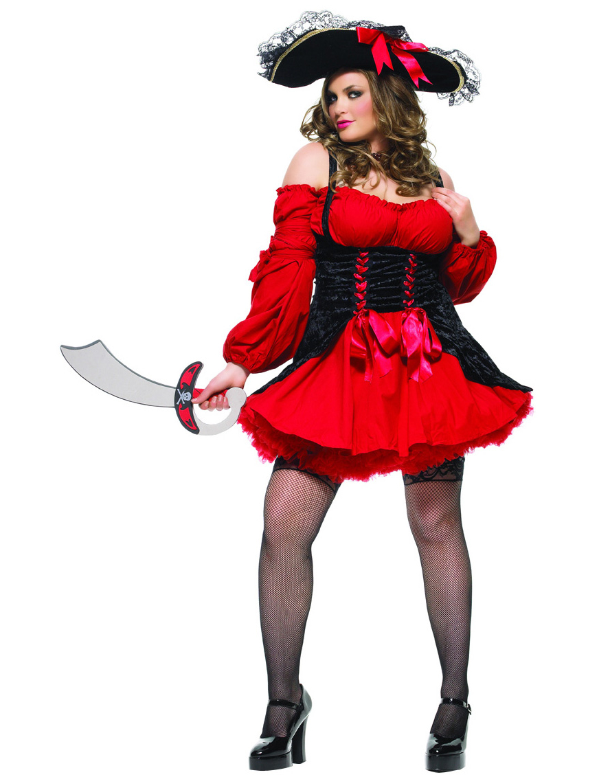 Déguisement pirate avec rubans femme