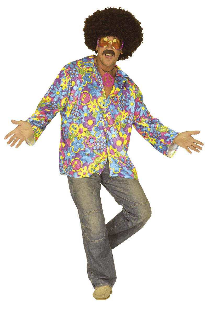 Déguisement hippie bleu adulte