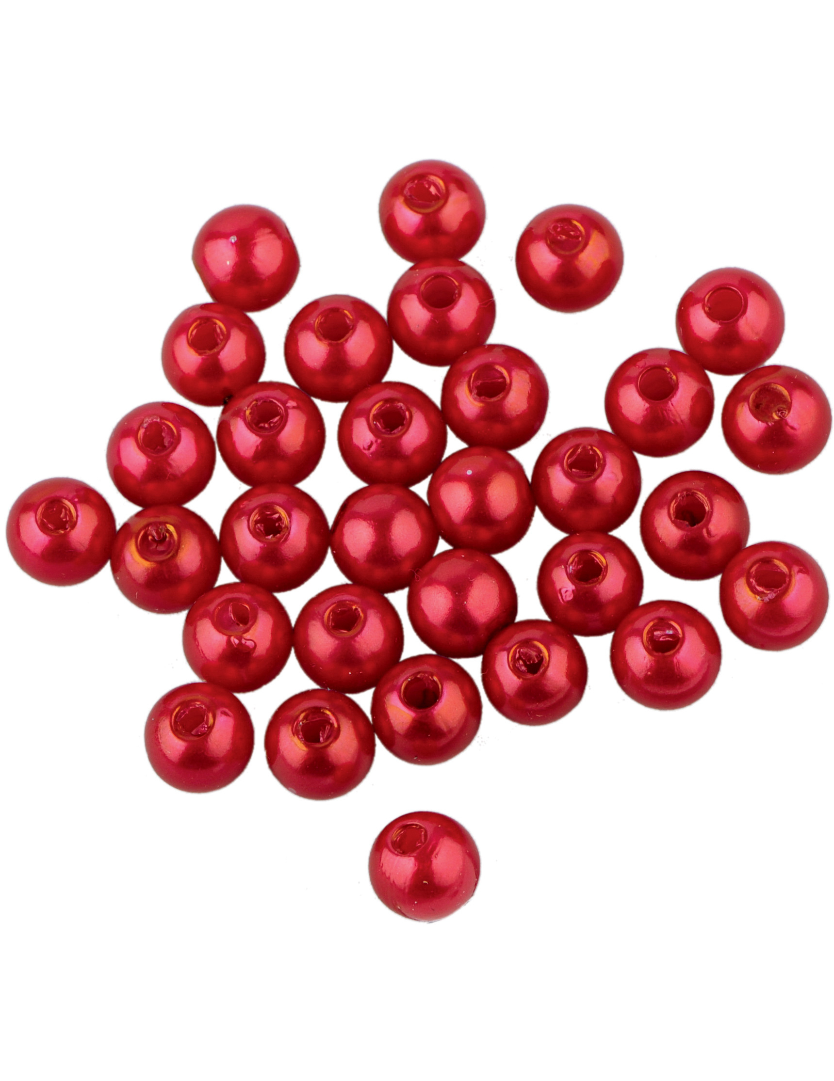 Mini perles nacrées rouges Noël