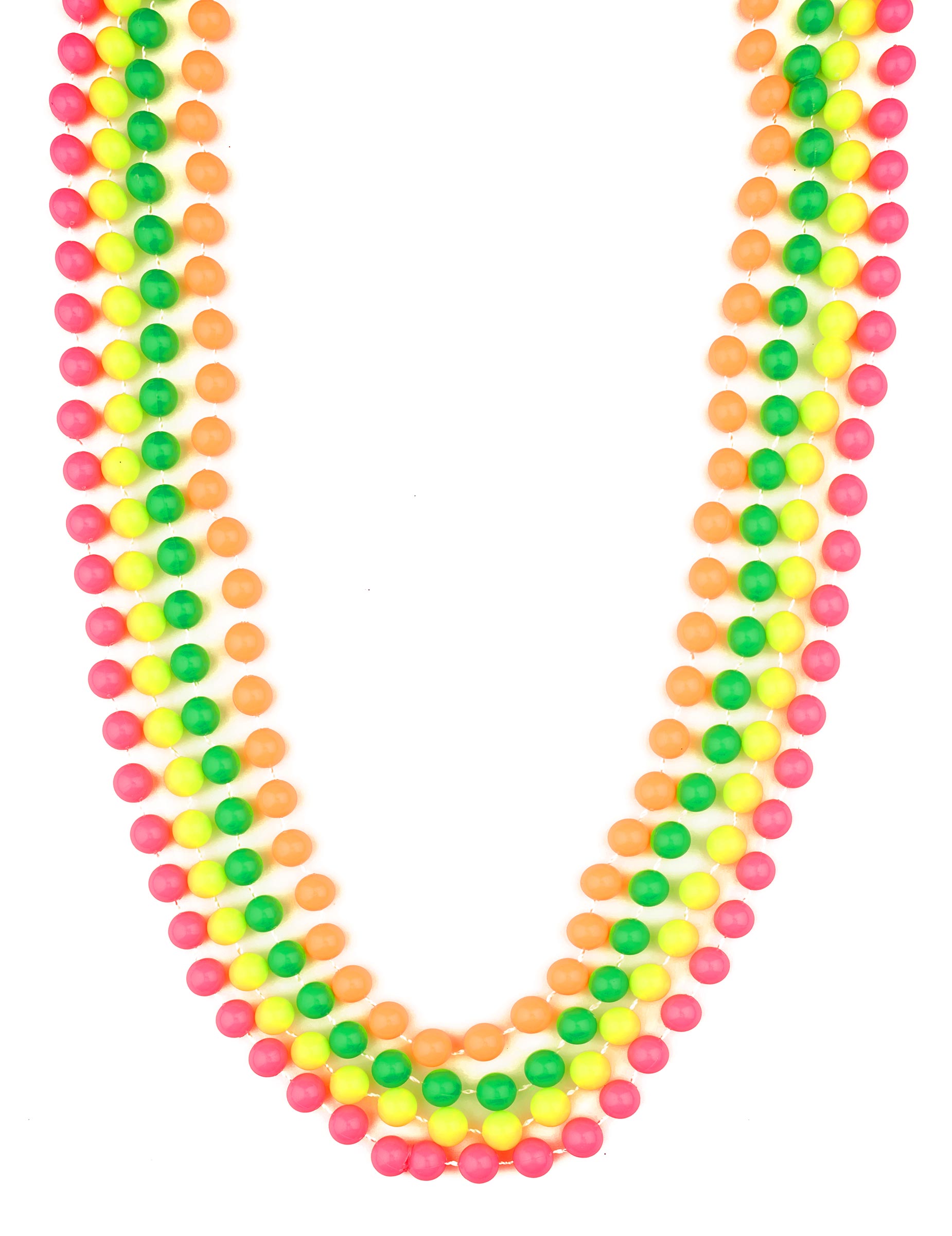Colliers perles fluo adulte
