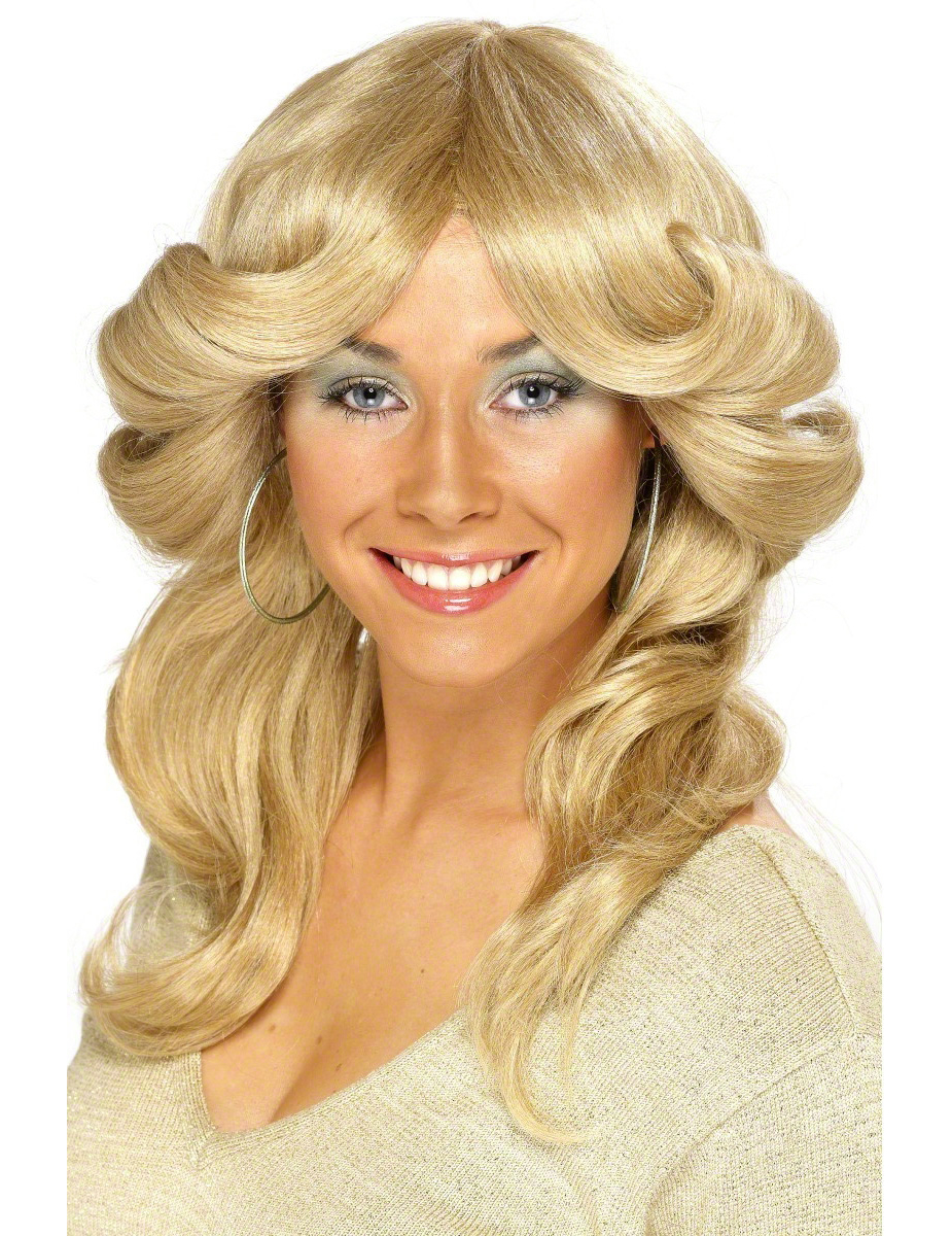 Perruque blonde années 70 femme