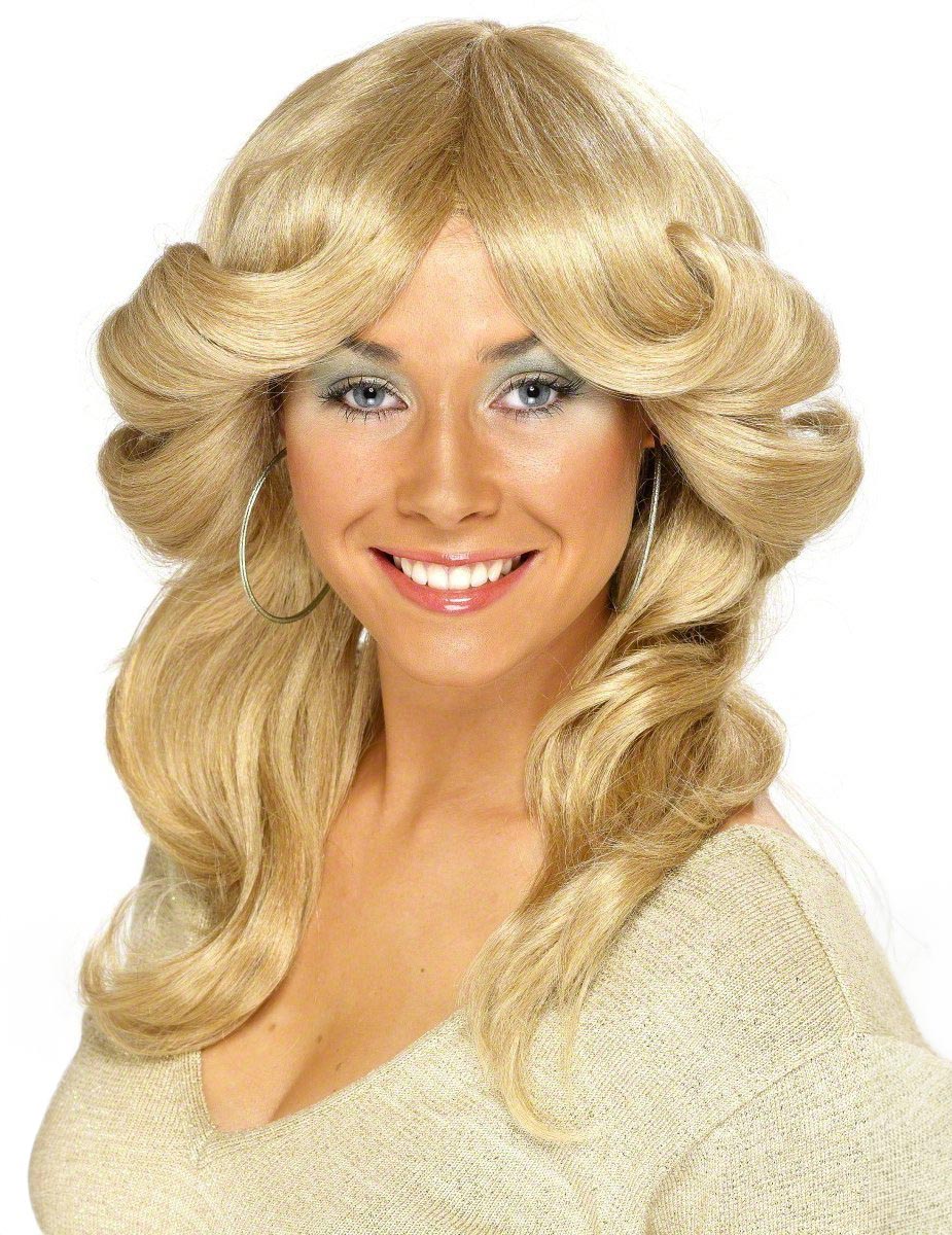 Perruque blonde années 70 femme