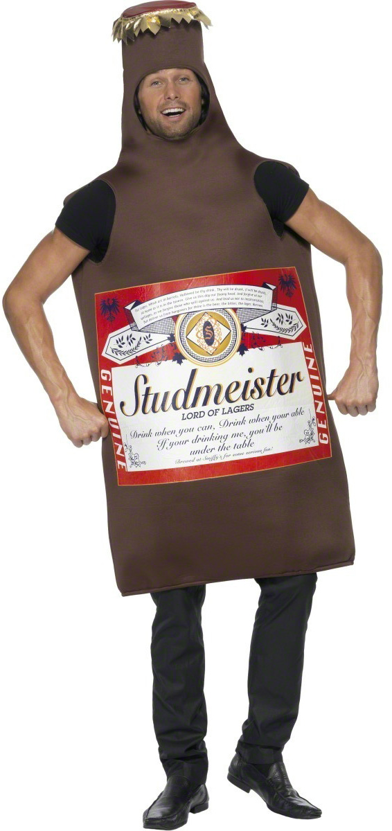 Déguisement bouteille de bière marron adulte
