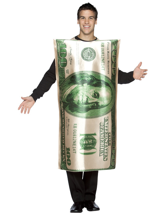 Déguisement billet de 100$ adulte