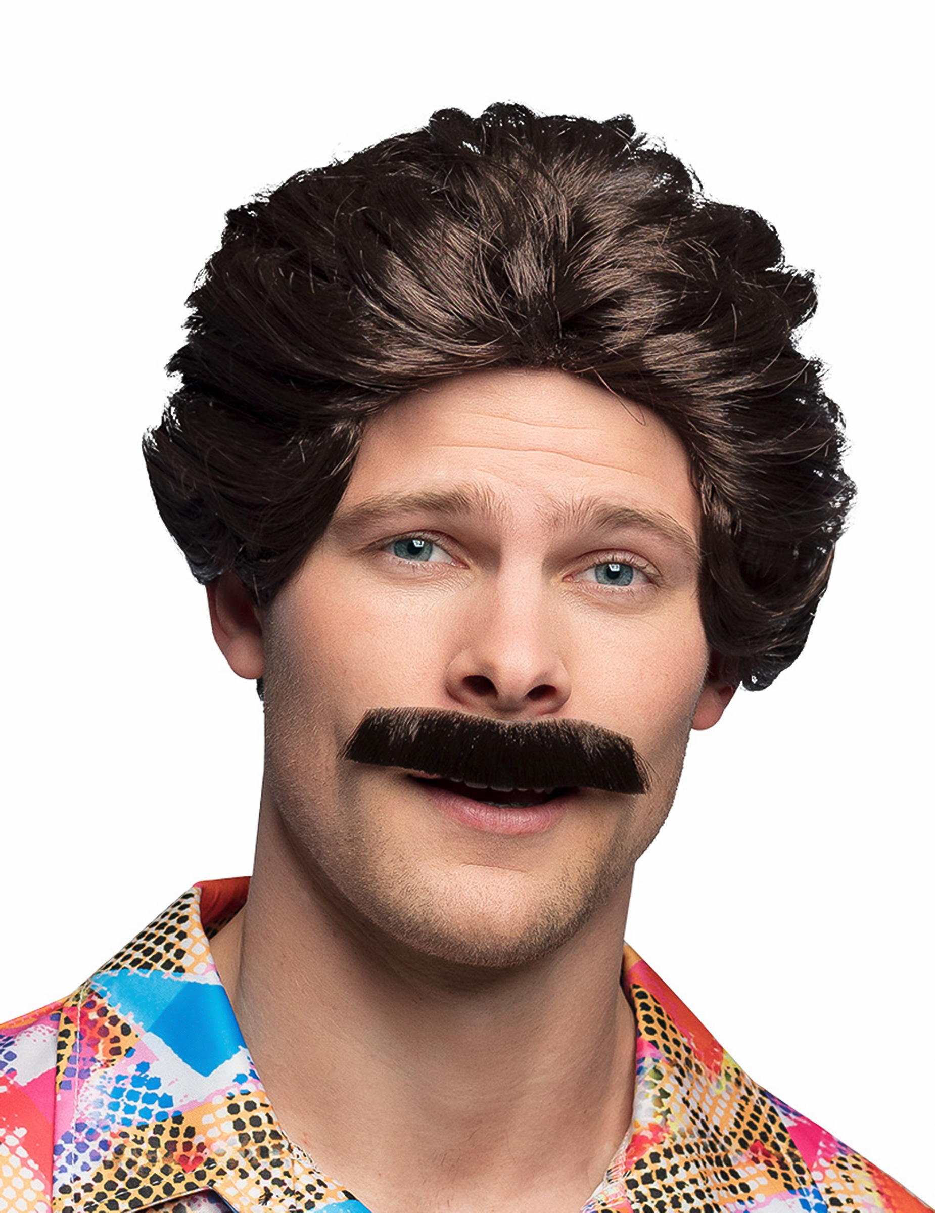 Perruque avec moustache homme