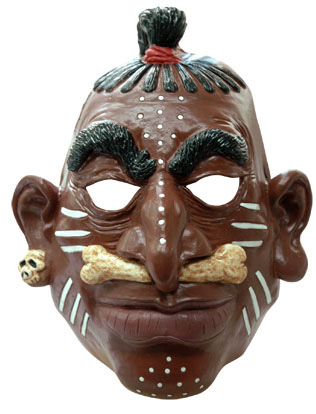 Masque chef de tribu papoue adulte