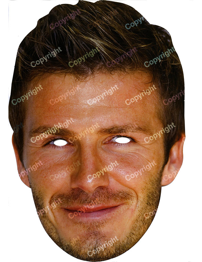 Masque carton David Beckham