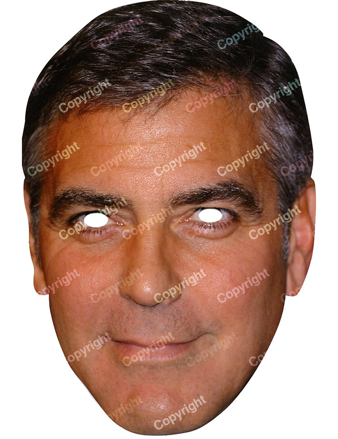 Masque carton George Clooney