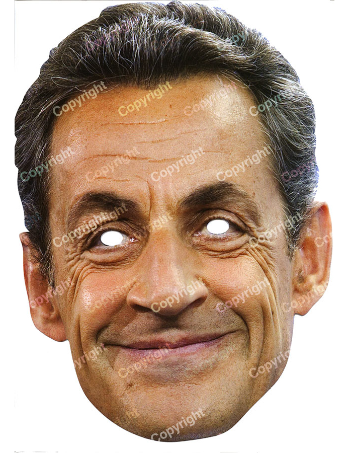 Masque carton Nicolas Sarkozy
