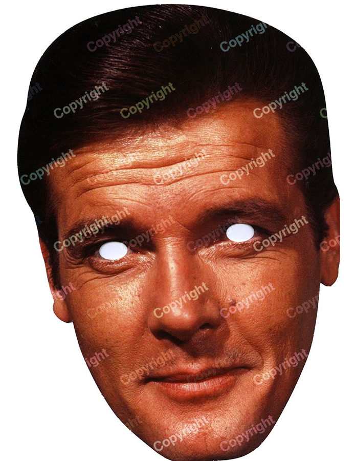 Masque carton Roger Moore