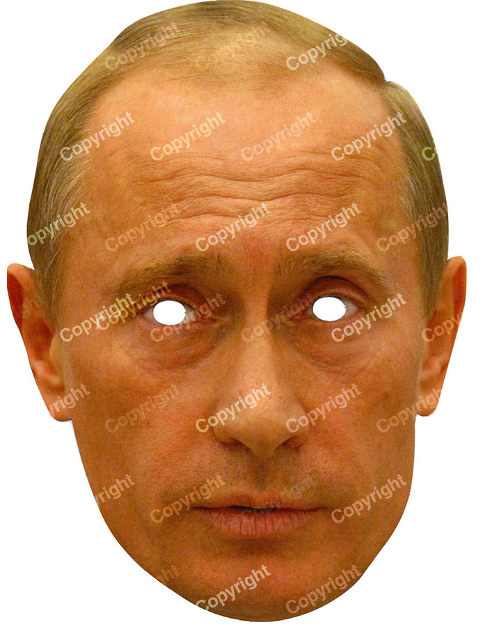 Masque carton Vladimir Poutine