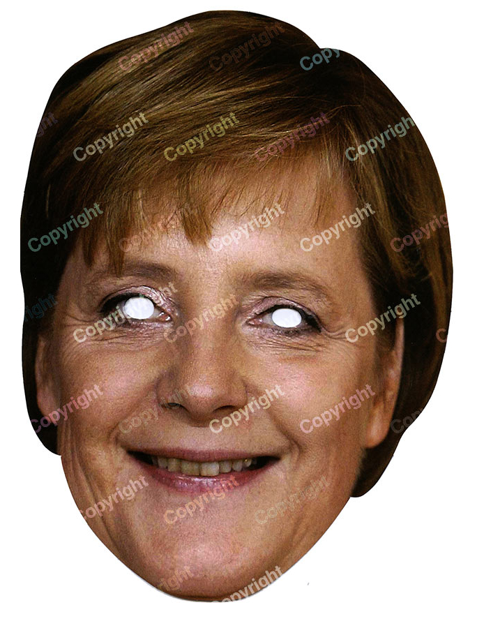 Masque carton Angela Merkel