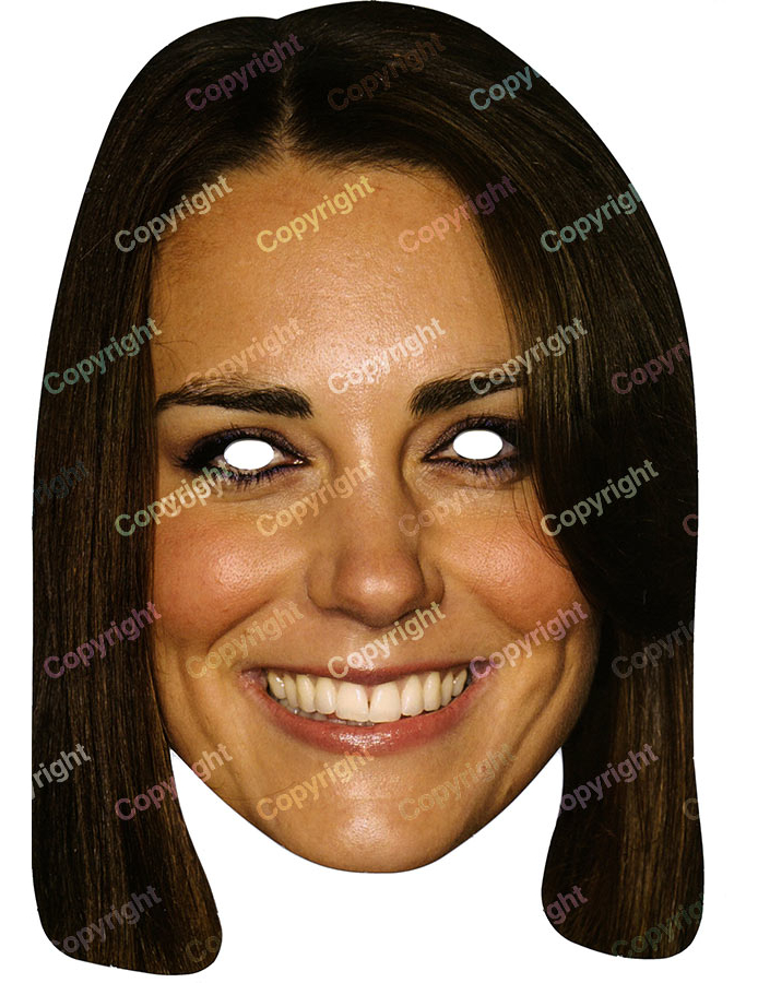 Masque carton Kate Middleton