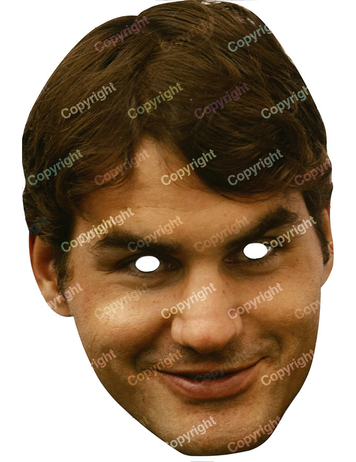 Masque carton Roger Federer