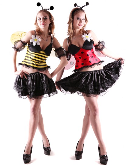 Déguisement reversible abeille et coccinelle femme