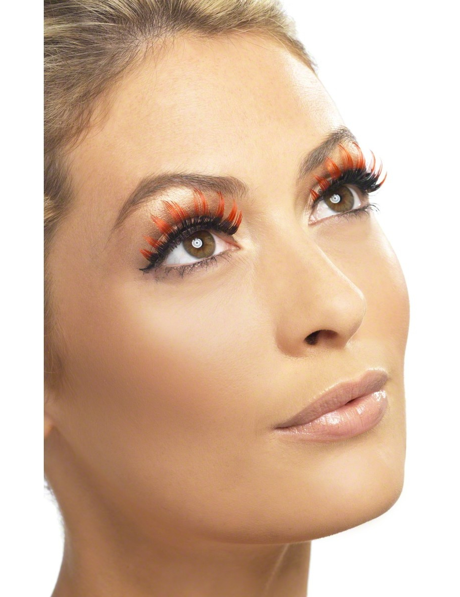 Faux cils courts rouges et noir avec diamants adulte
