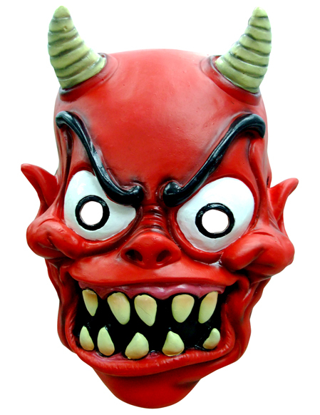 Masque rouge démon adulte Halloween