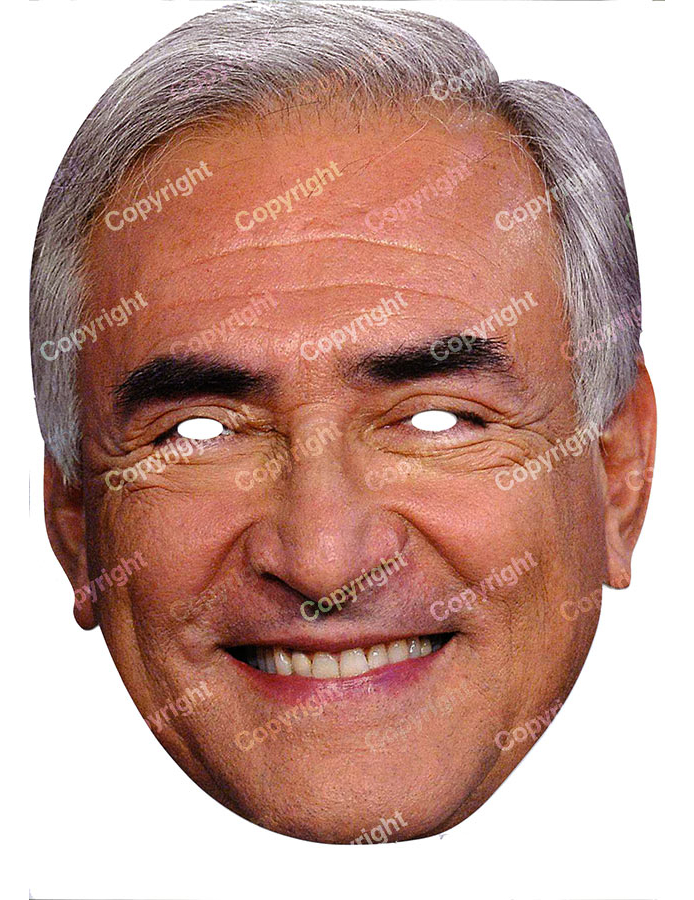 Masque carton Dominique Strauss Kahn
