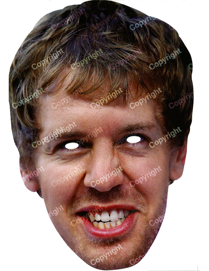 Masque carton Sebastian Vettel