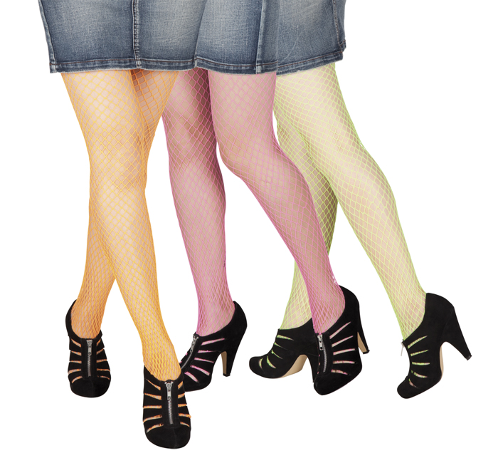 Collants résilles fluo femme adulte