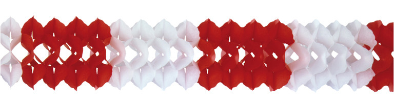 Guirlande rouge et blanche