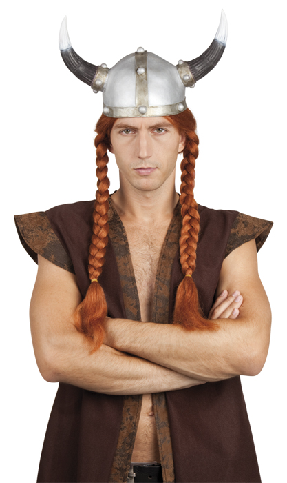 Perruque viking à tresses homme