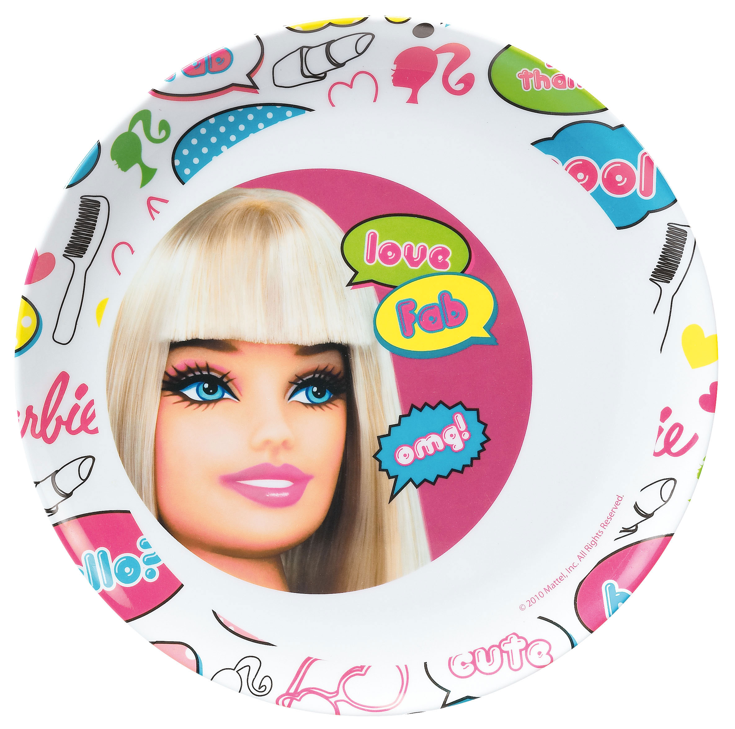 Assiette mélamine barbie