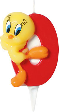 Bougie chiffre 0 Looney Tunes