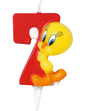 Bougie chiffre 7 Looney Tunes