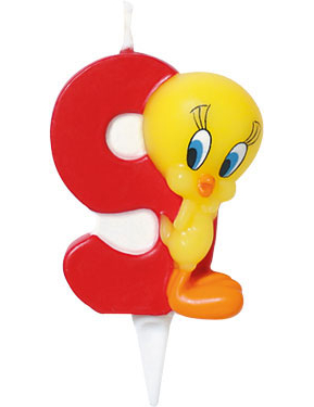 Bougie chiffre 9 Looney Tunes