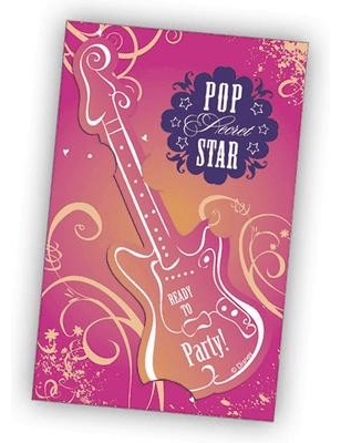 6 cartes d'invitation Hannah Montana