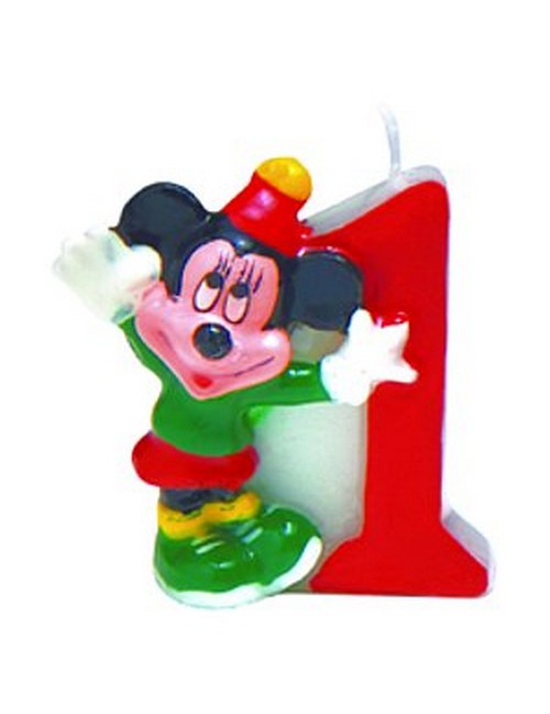 Bougie chiffre 1 Mickey Clubhouse