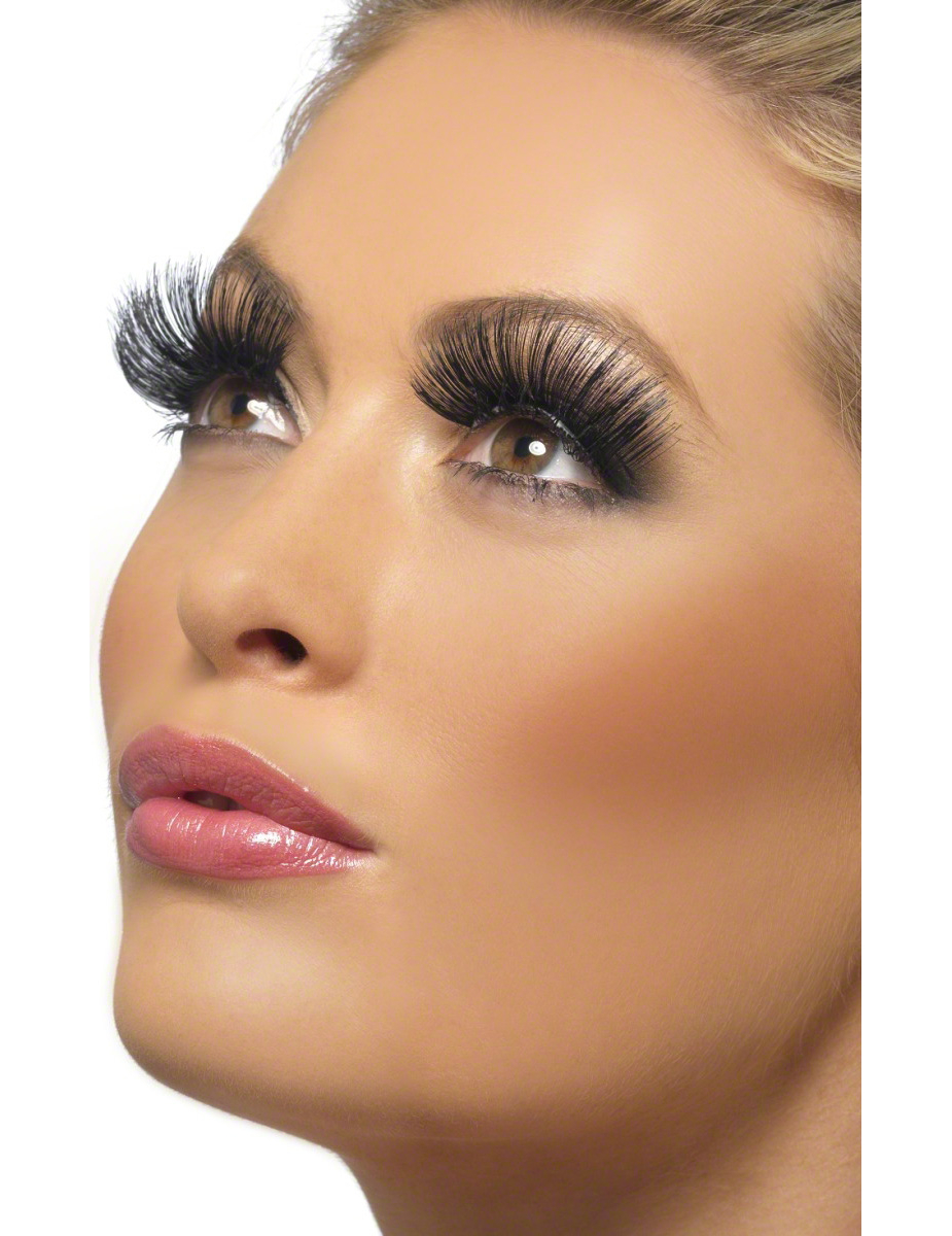 Faux cils longs noirs