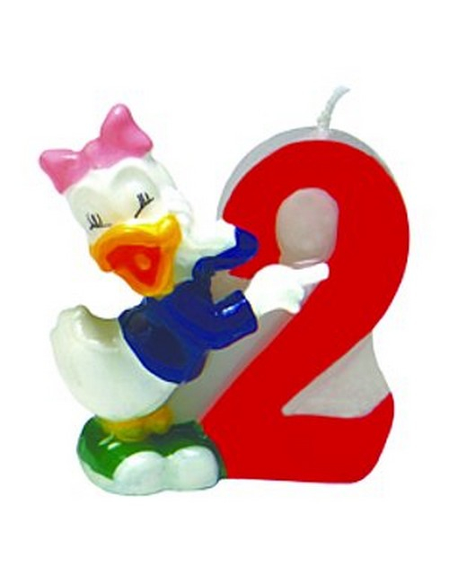 Bougie chiffre 2 Mickey Clubhouse