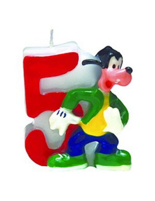 Bougie chiffre 5 Mickey Clubhouse