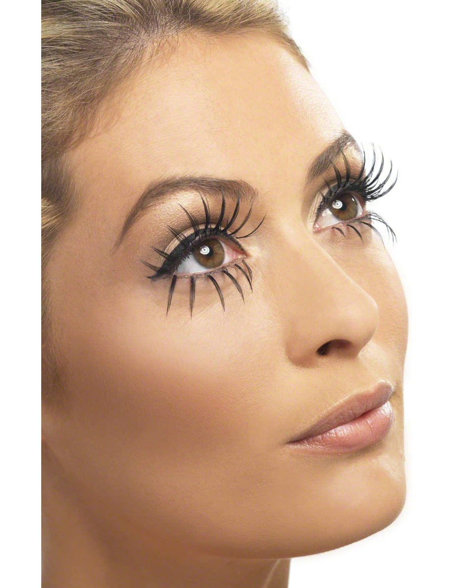 Faux cils longs double noirs adulte