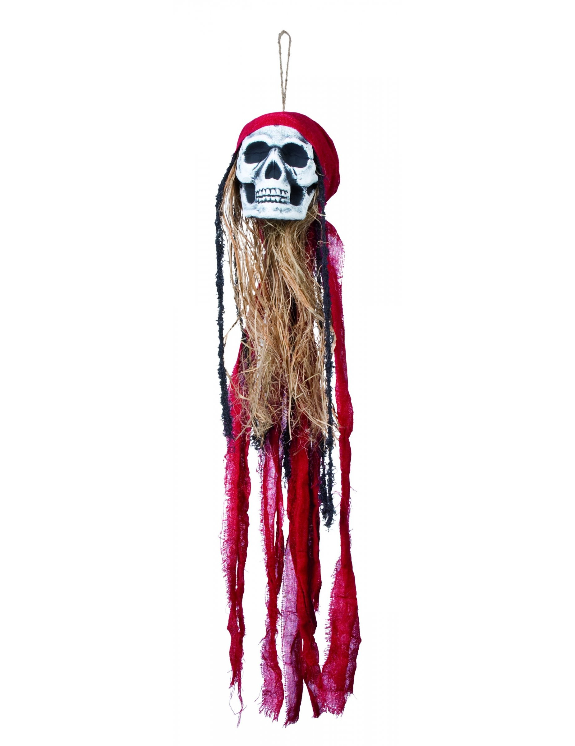 Décoration à suspendre tête de mort 90 cm