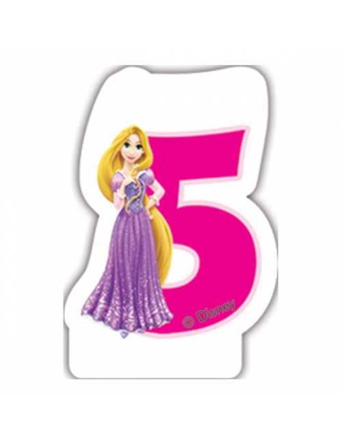 Bougie chiffre 5 Disney Princesses Journey