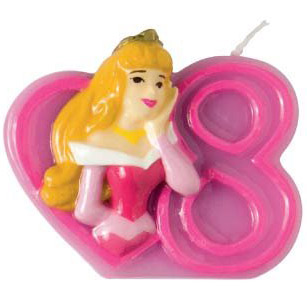 Bougie chiffre 8 Disney Princesses Journey