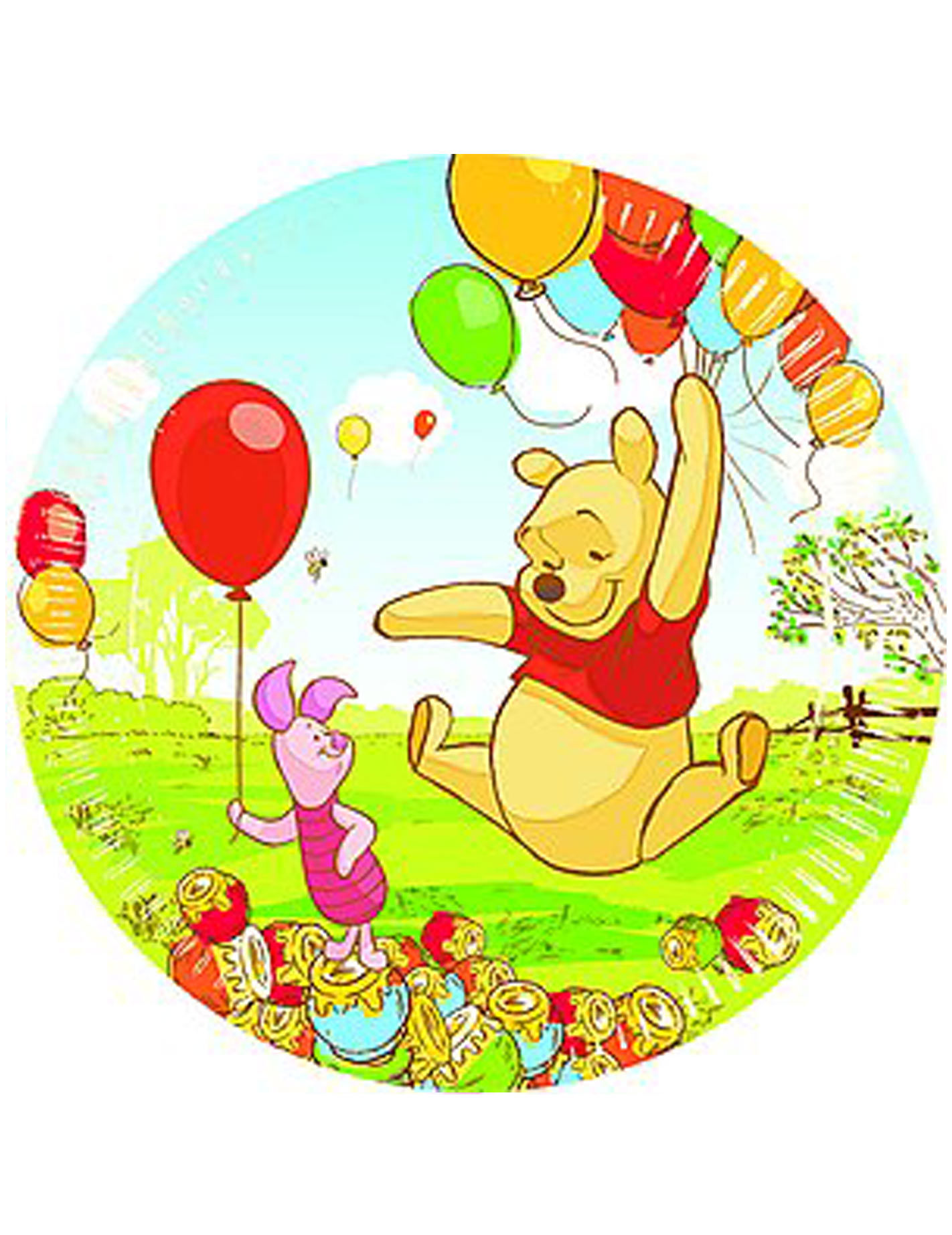 10 assiettes plates Winnie l'Ourson