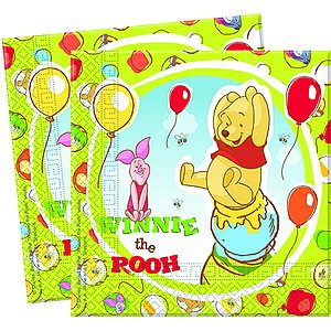 20 Serviettes en papier Winnie l'Ourson et Porcinet 33 x 33 cm
