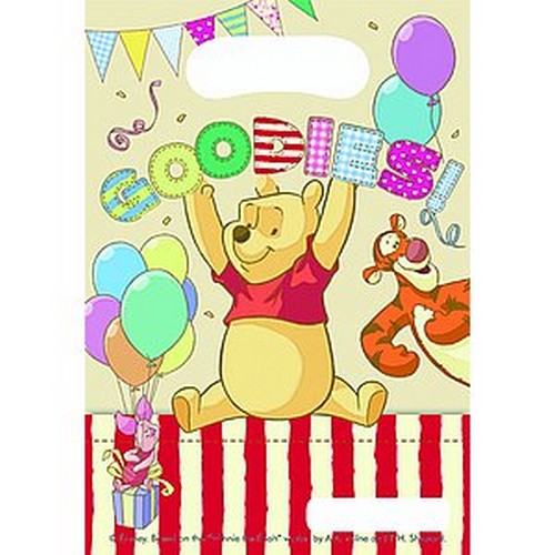 6 sacs de fête Winnie Alphabet