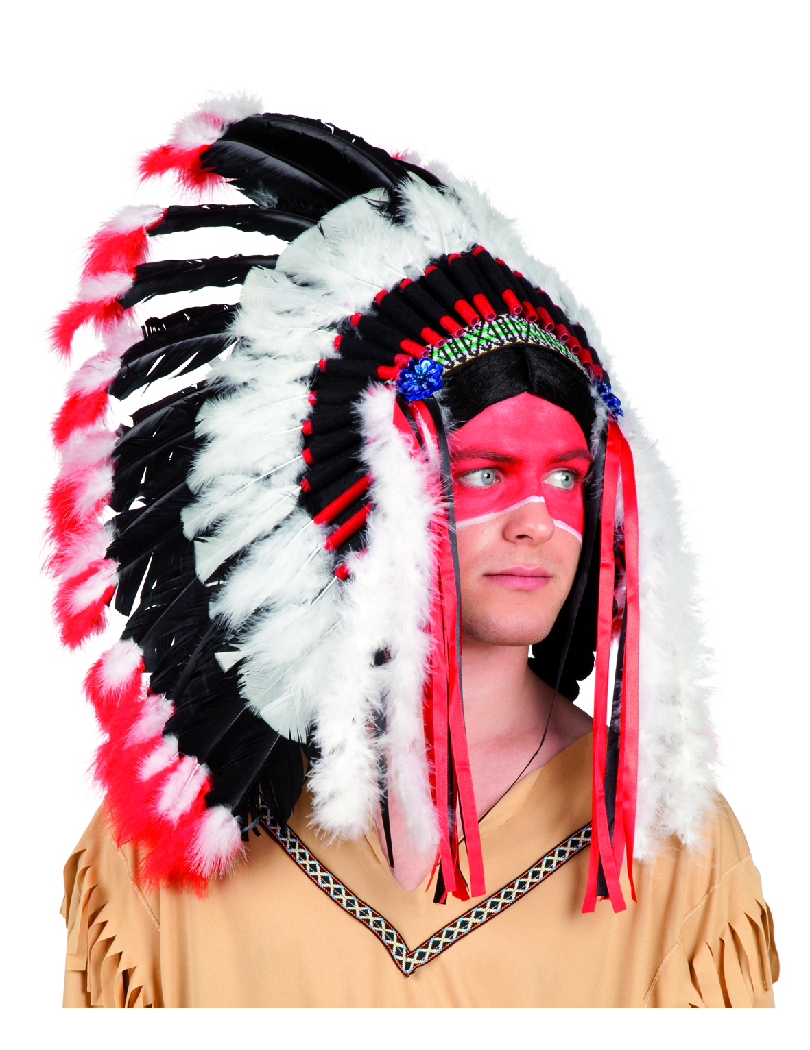 Coiffe d'indien adulte luxe